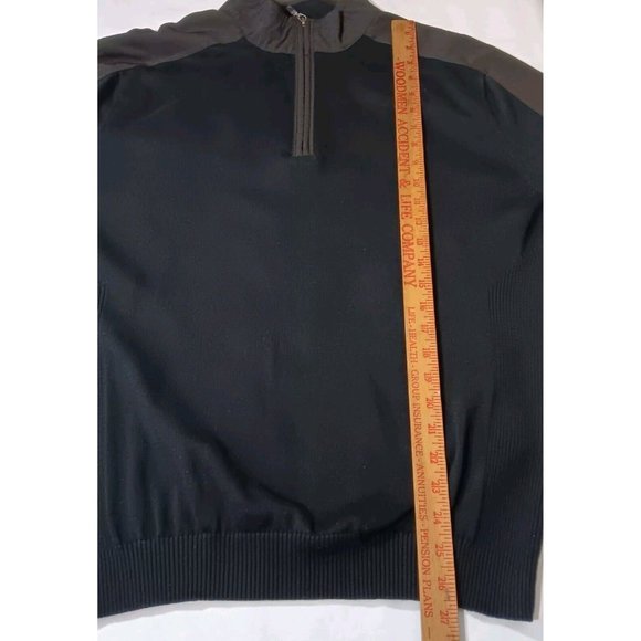 Callaway Golf Sweater Mens L Pullover Black Nationwide Insurance Logo 1/4 Zip - Picture 4 of 12